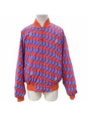 Louis Vuitton Diamond Damier Double Zip Jacket Bomber Orange Blue 52